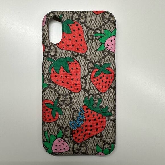 NWB | Gucci | Strawberry iPhone X/XS Case - Picture 2 of 8